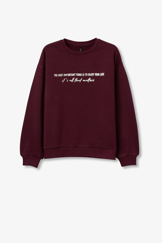 Sweatshirt Mensagem Estampada