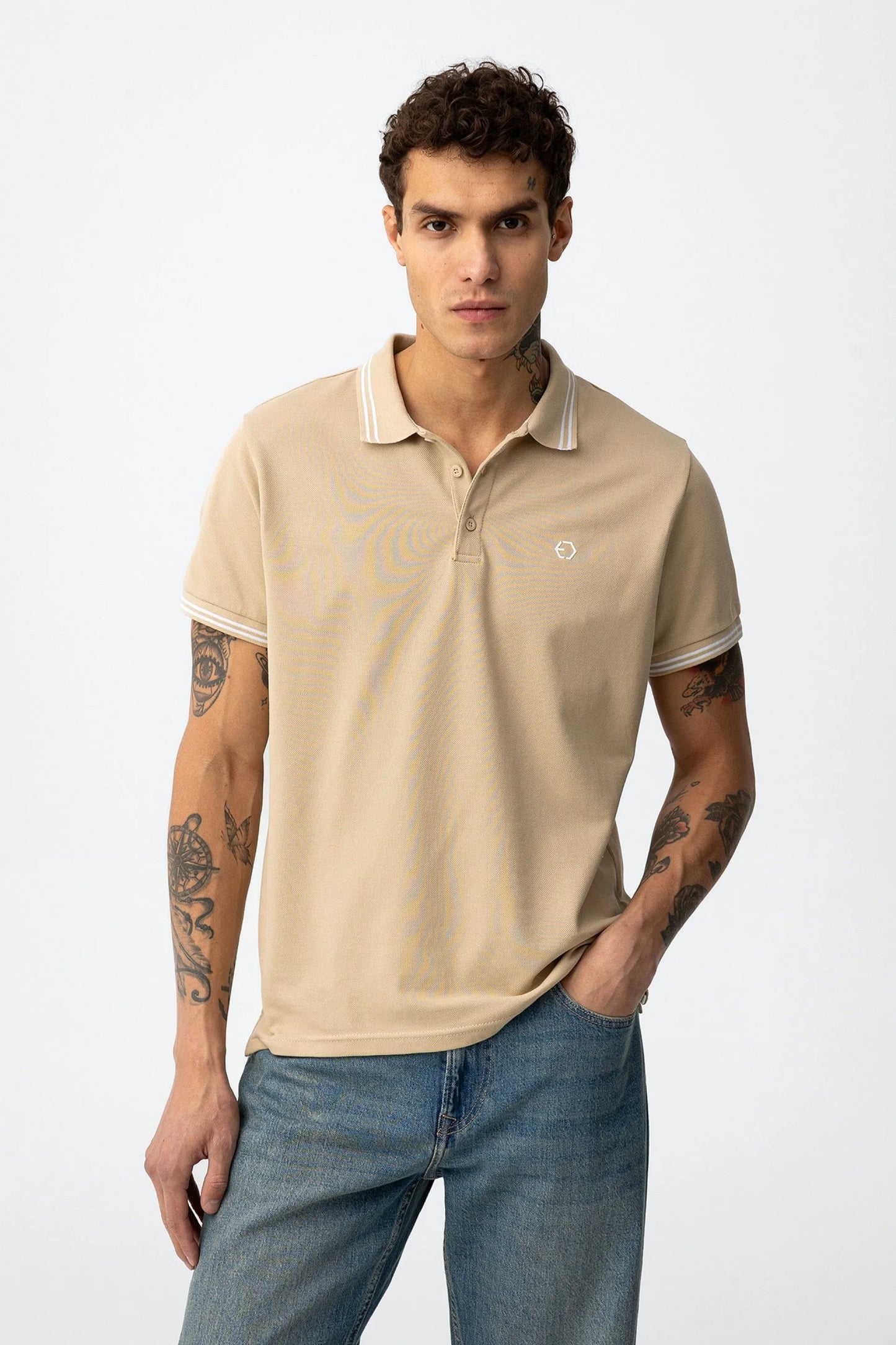 Polo Tiffosi Jeremy Bege Homem