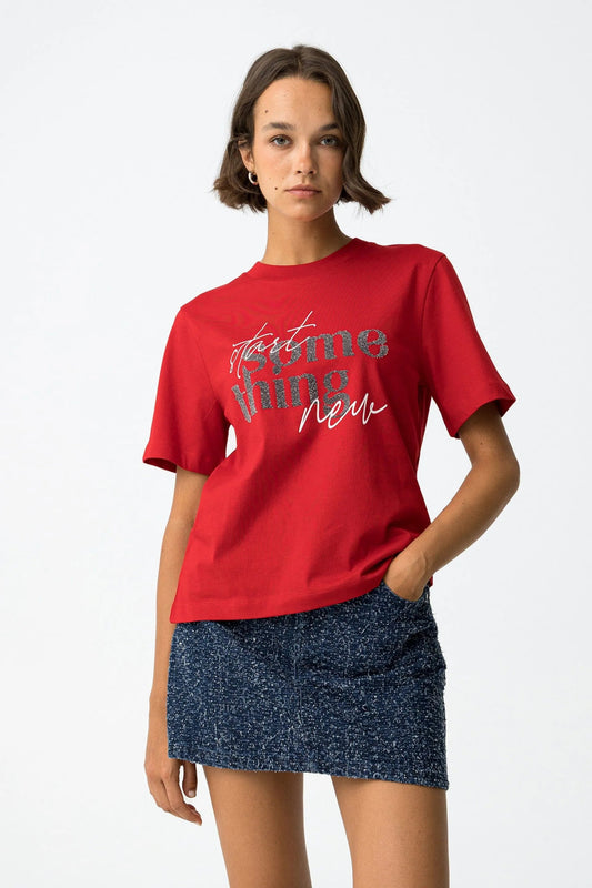 T-shirt Creme Tiffosi - Armanda Boutique