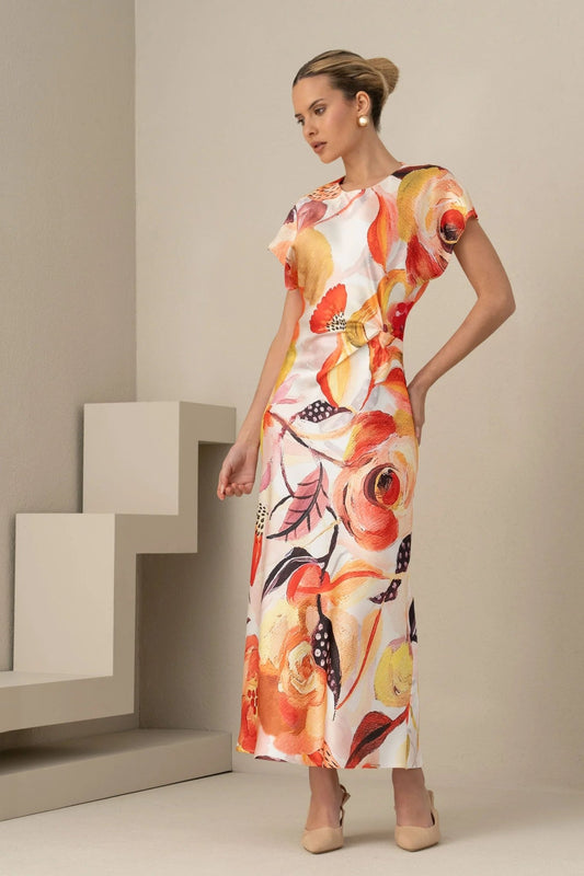 Vestido Midi Cetim Elegance - Armanda Boutique