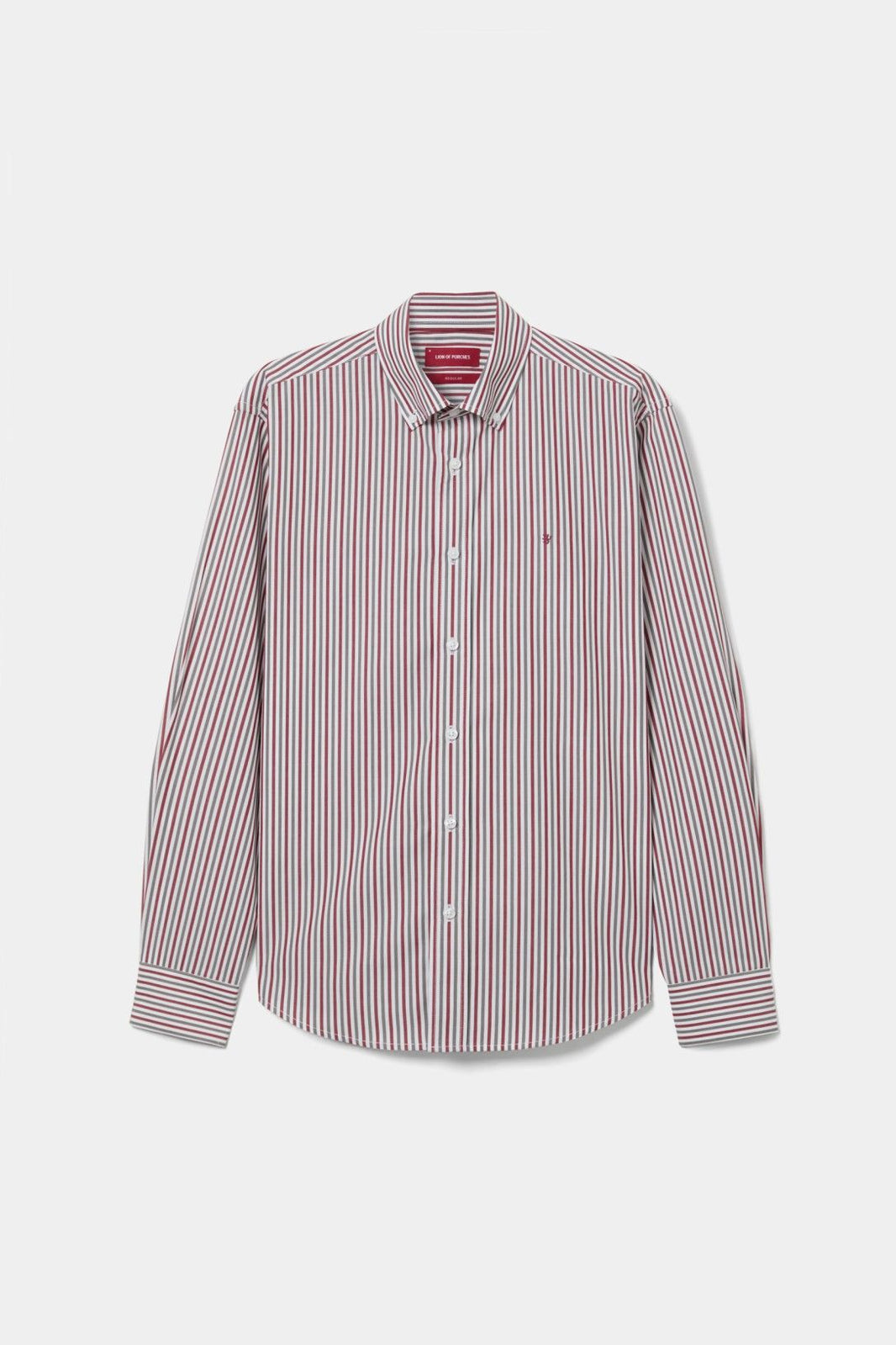 Camisa Lion of Porches Homem — riscas vermelhas
