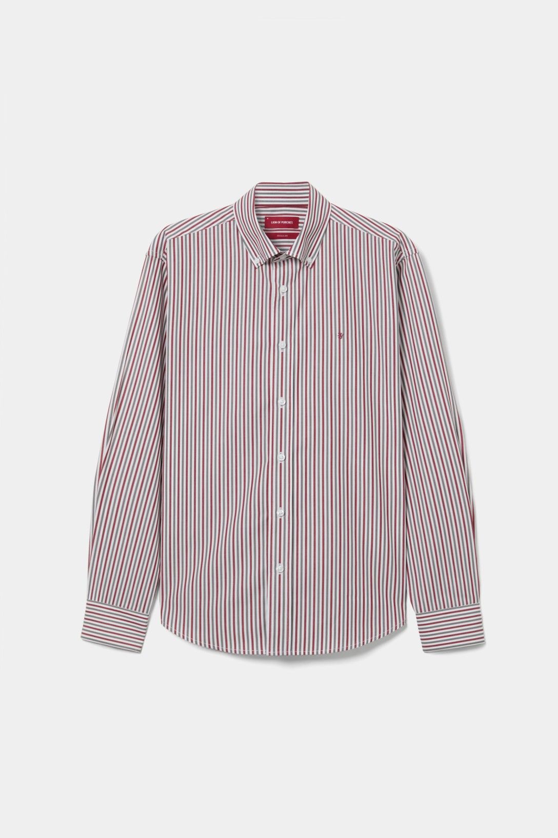 Camisa Lion of Porches Homem — riscas vermelhas
