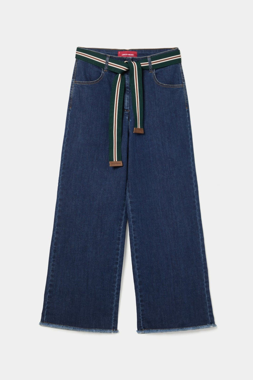 Jeans culotte com cinto Lion of Porches