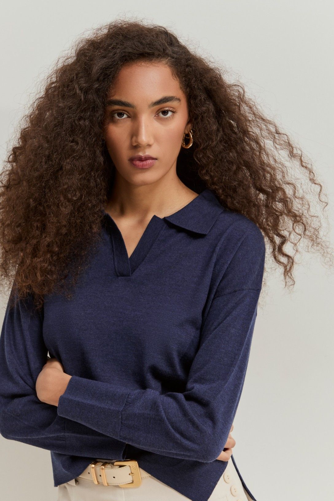 Camisola de lã com decote em V Lion of Porches