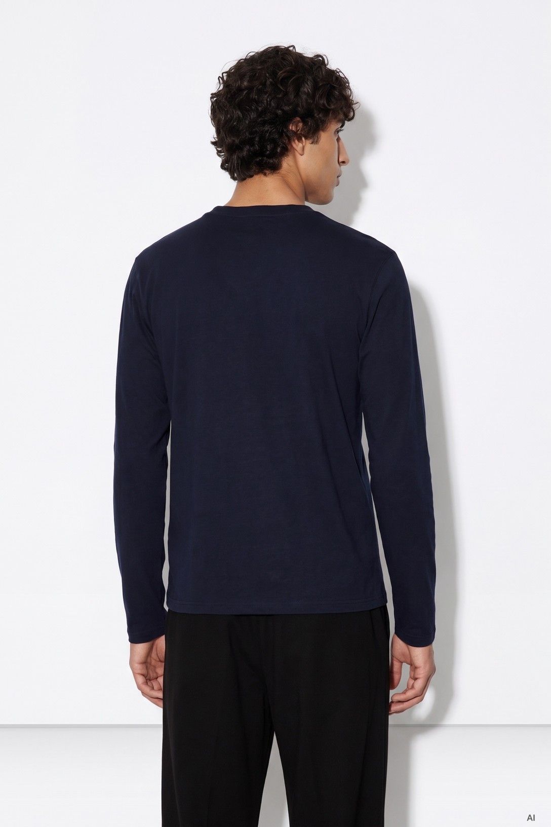 T-shirt Tiffosi Justice Homem — Twilight Blue (788) — costas em modelo