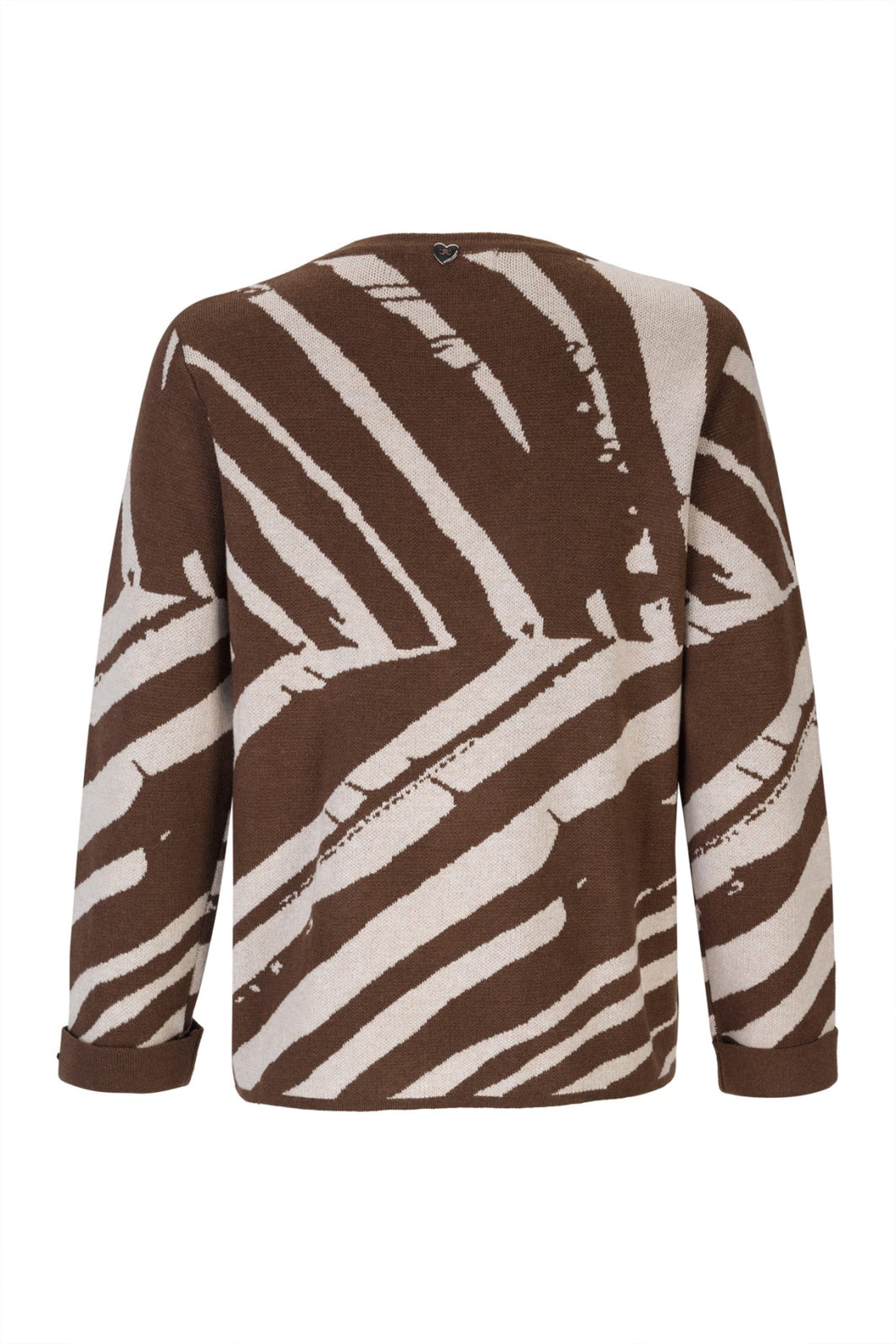 Camisola oversize com padrão zebra — Chocolate — Silvina Campos