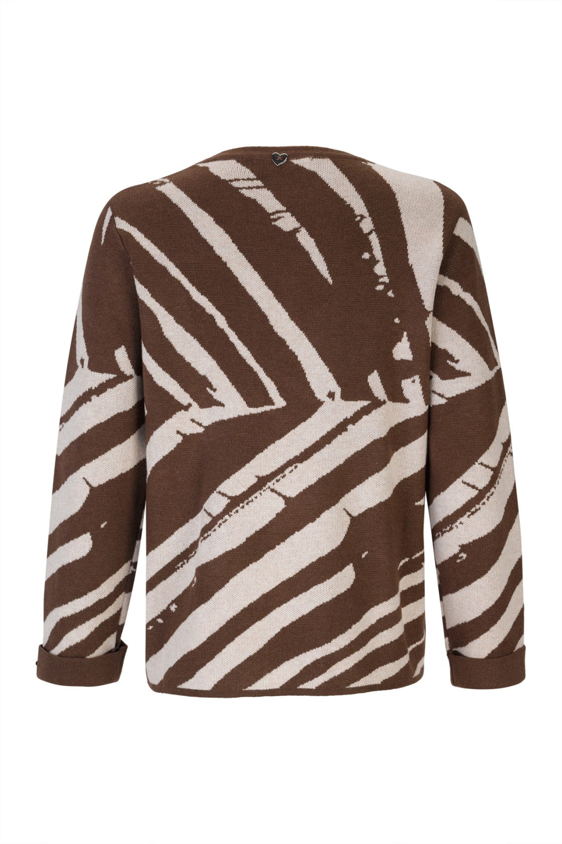 Camisola oversize com padrão zebra — Chocolate — Silvina Campos