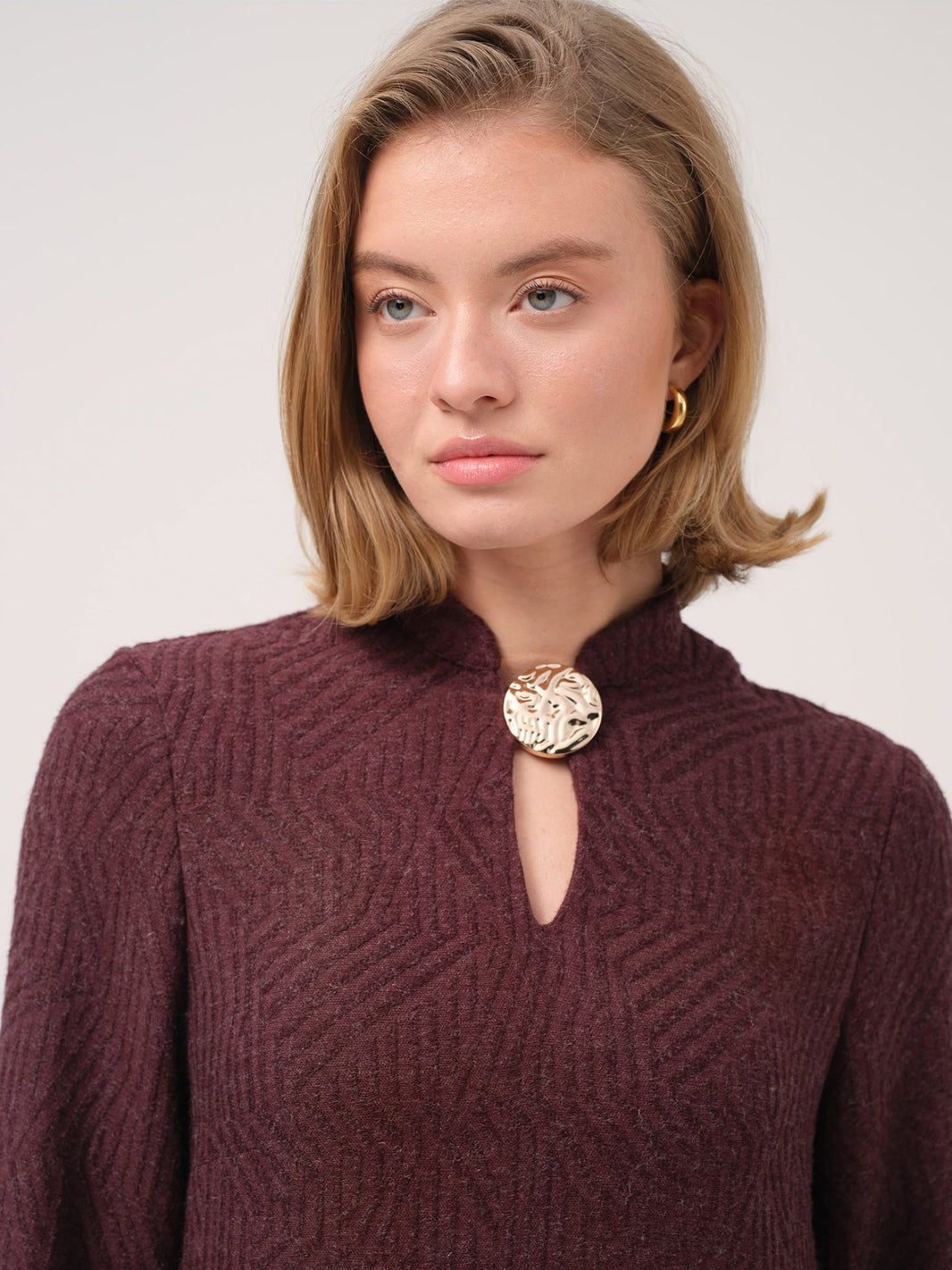 Vestido Cristina Barros Bordeaux