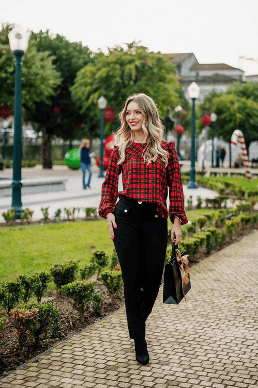 Blusa com Folhos e Manga - Armanda Boutique