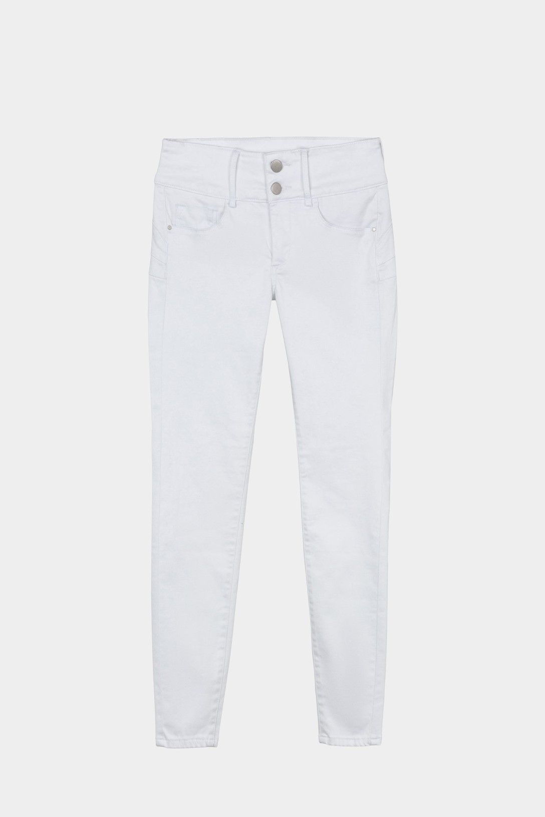 Calça Skinny Branca de Cintura Subida - Armanda Boutique
