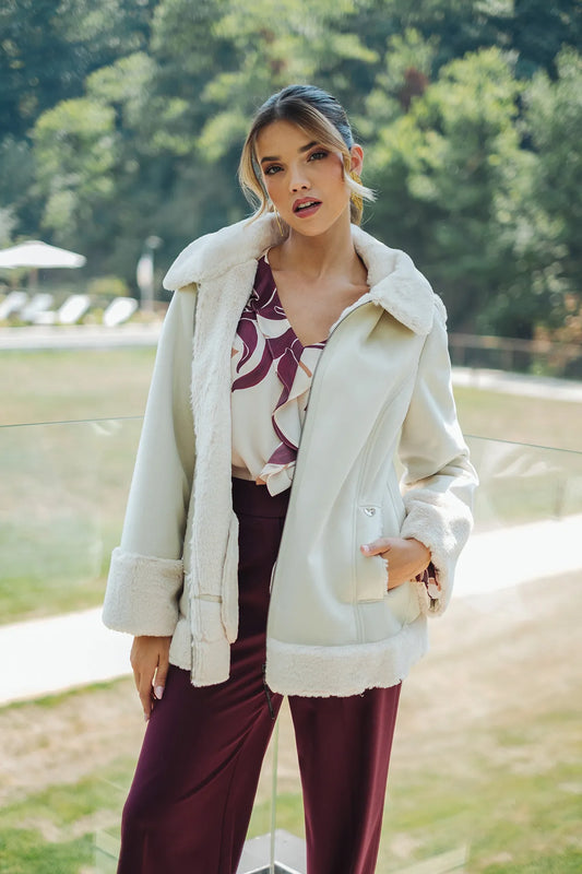 Casaco Creme Silvina Campos