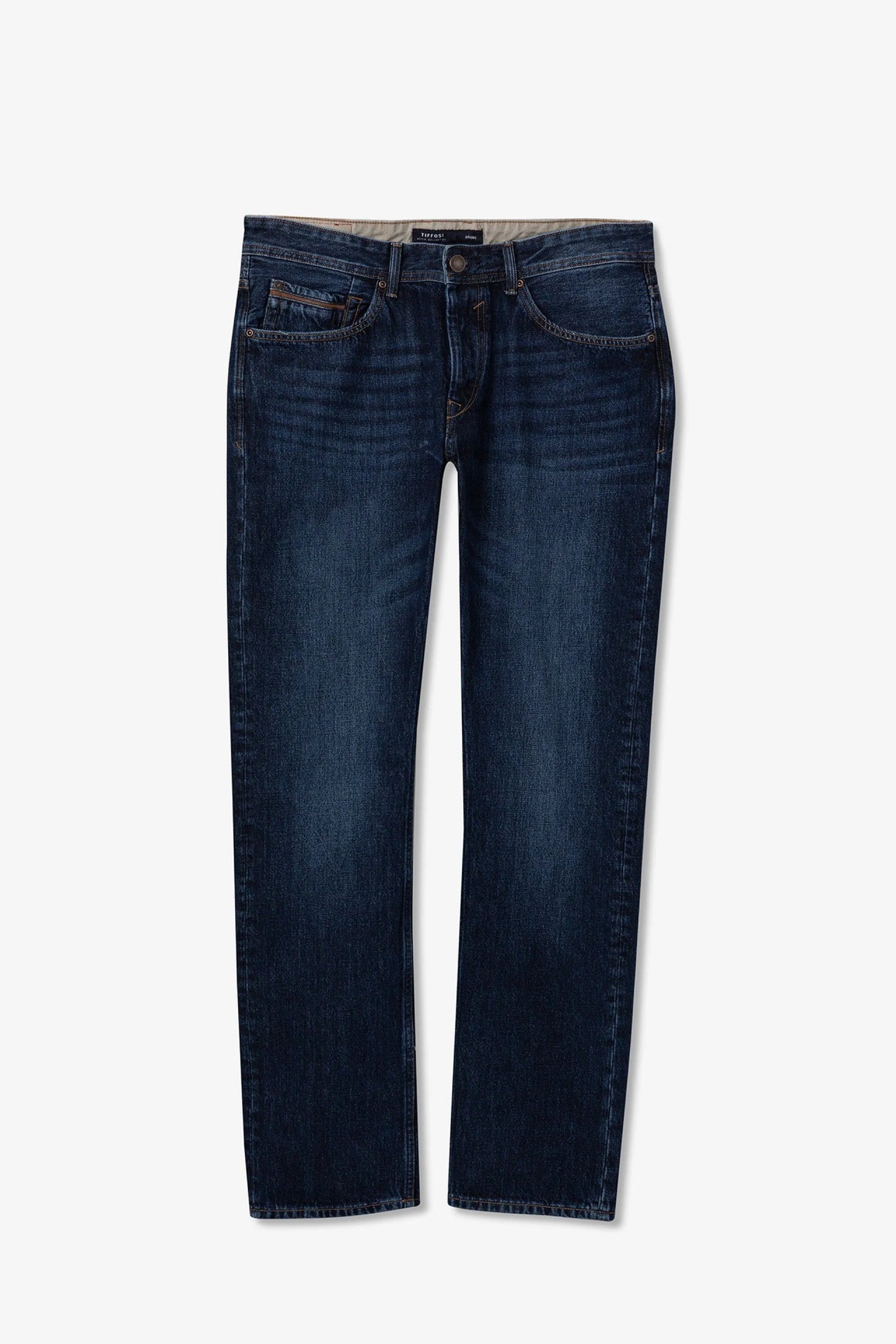 Jeans Tiffosi Azul-Escuro Corte Clássico