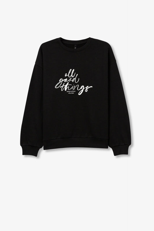Sweatshirt Mensagem Estampada