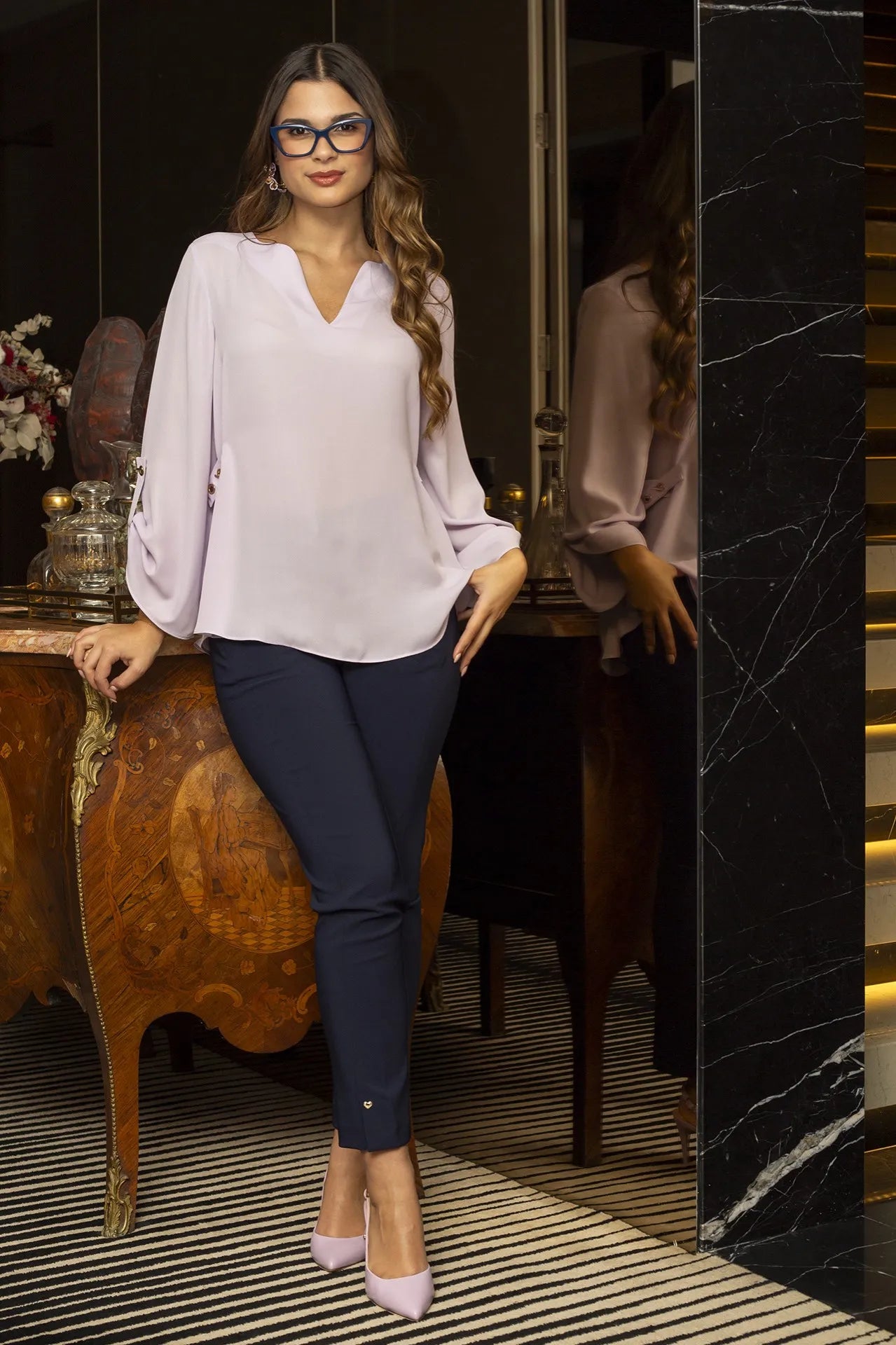 Calça Corte clássico Silvina Campos
