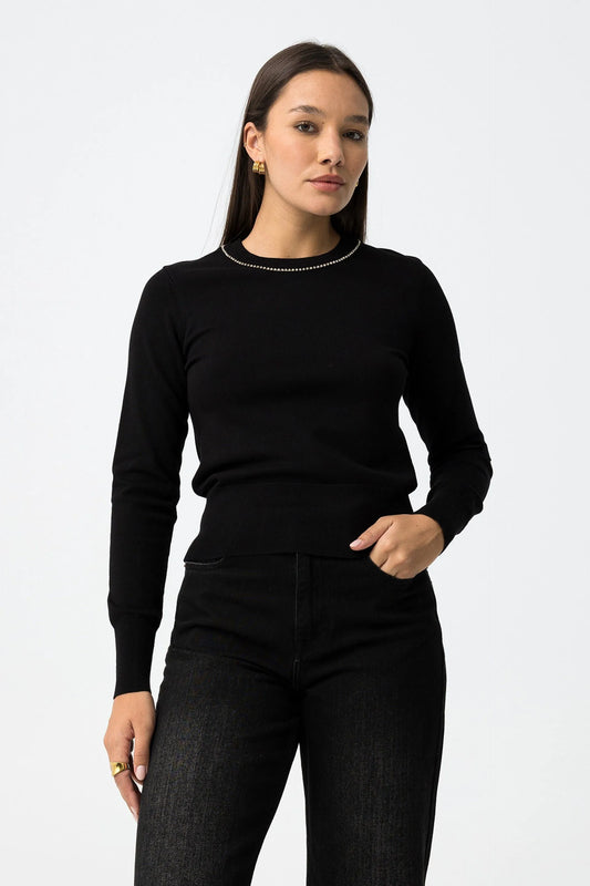 Sweater Tiffosi Detalhe de Corrente