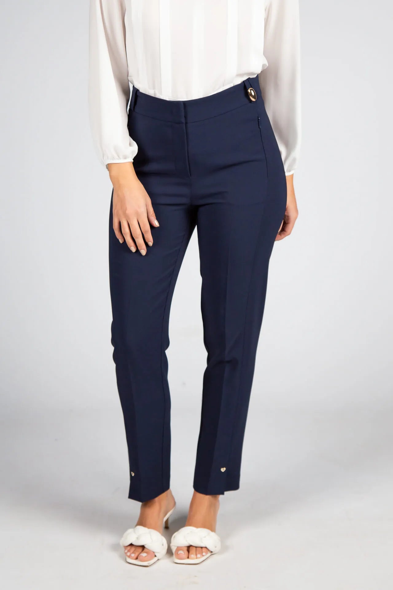 Calça Silvina Campos Mulher Azul Marinho
