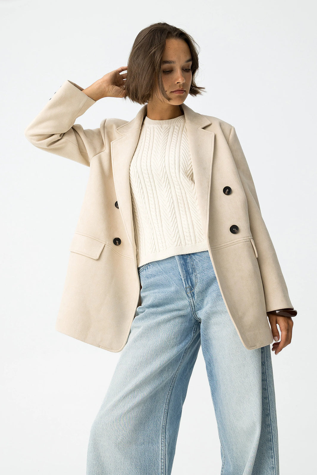 Blazer Bege Tiffosi Mulher – Sofisticação e Conforto