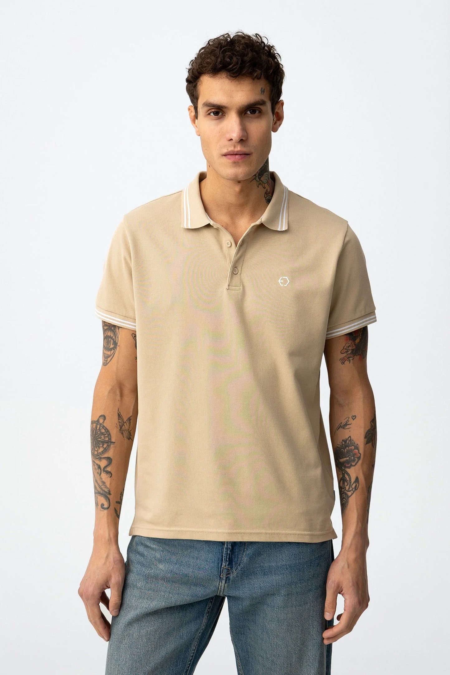 Polo Tiffosi Jeremy Bege Homem