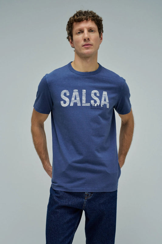 T-shirt Salsa Homem Azul