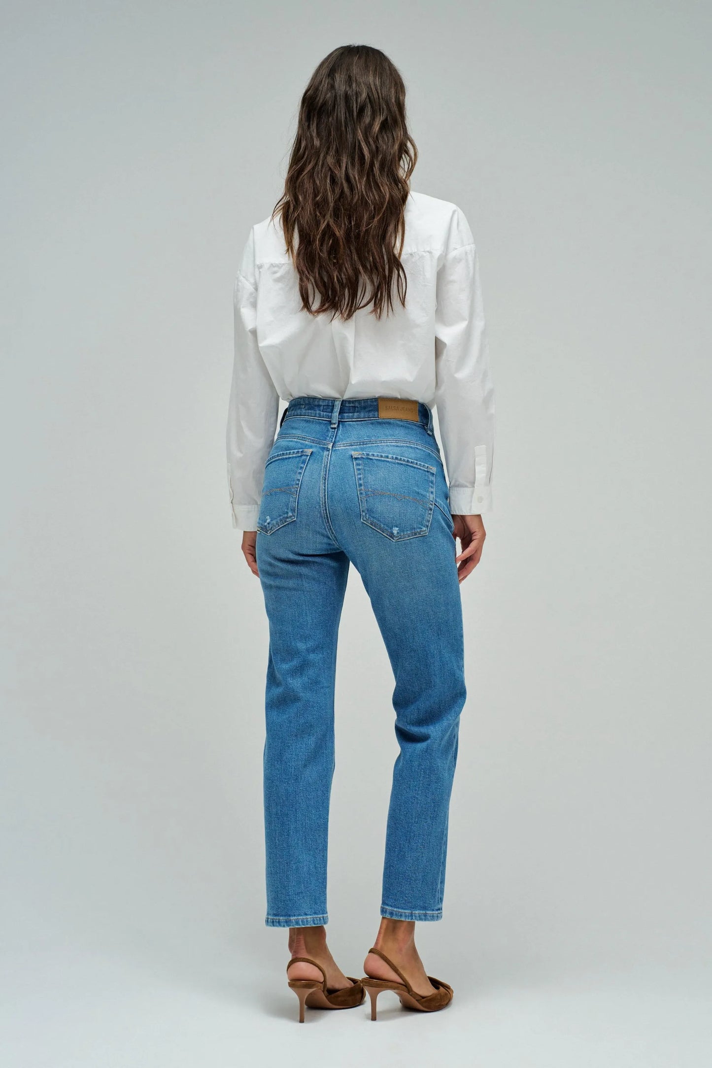 CALÇA Salsa Jeans FAITH – Push In | High Rise | Cropped Slim Leg