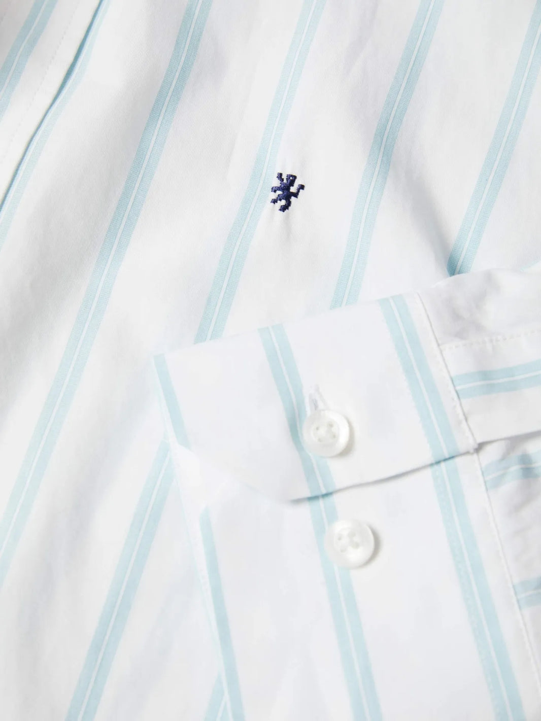 Camisa Lion of Porches Homem às Riscas Azul Claro