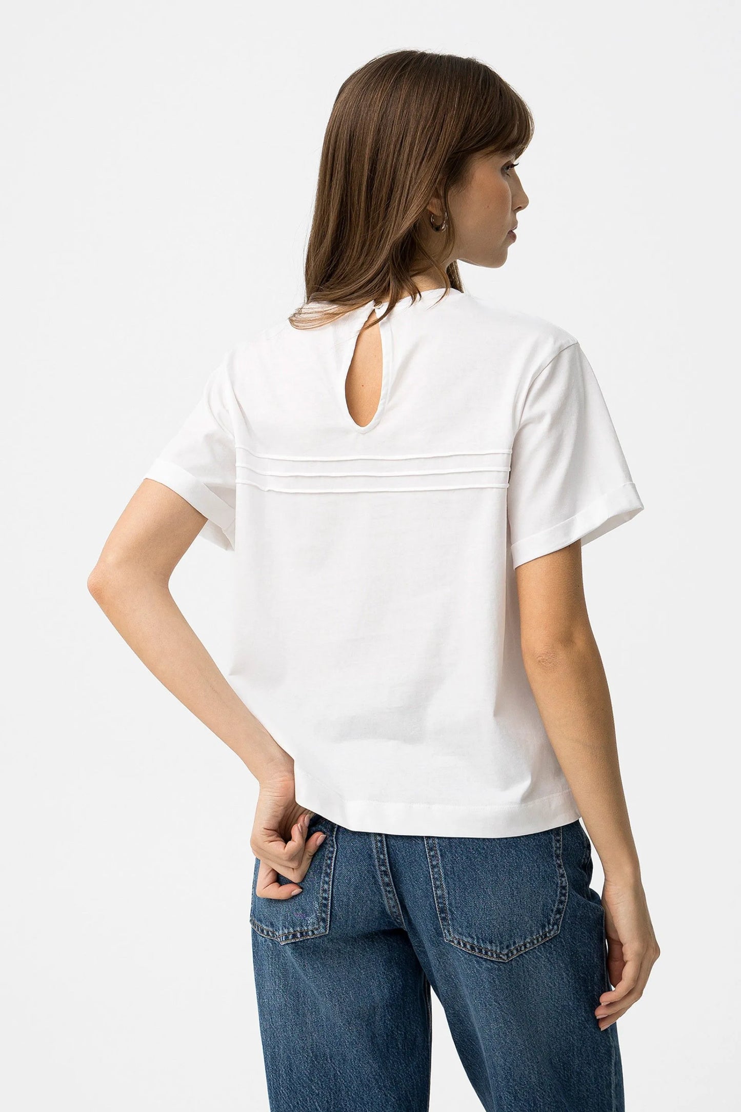 T-shirt Casual Tiffosi Branca para Mulher