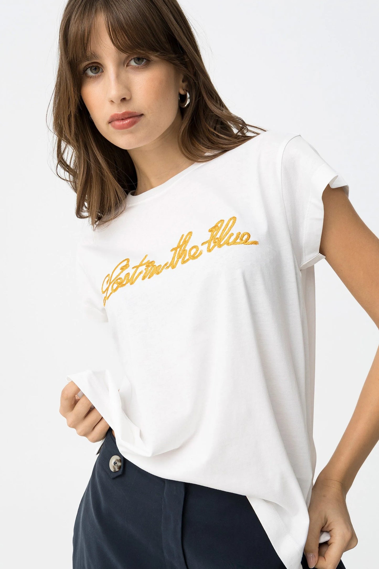 T-shirt Casual Tiffosi Hillary para Mulher