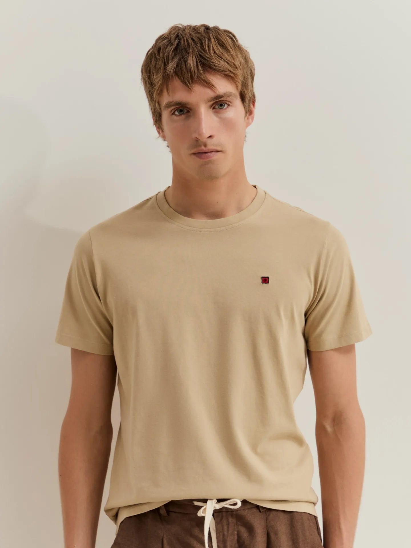 T-shirt Lion of Porches Homem Bege