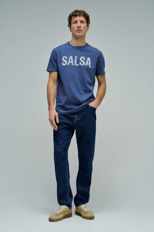 T-shirt Salsa Homem Azul