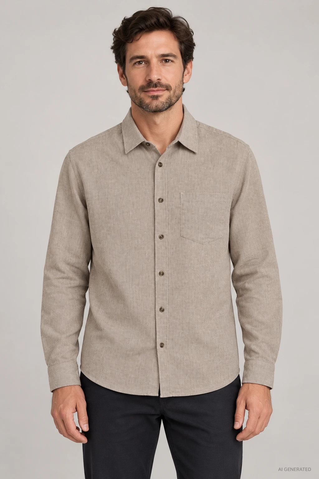 Camisa Tiffosi  Manga Comprida em modelo — imagem gerada por IA
