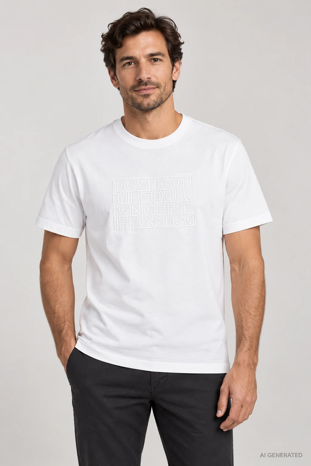 T-shirt Tiffosi Dallas em modelo — imagem gerada por IA