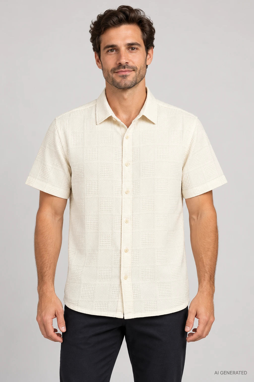 Camisa manga curta Tiffosi Verona em modelo — imagem gerada por IA