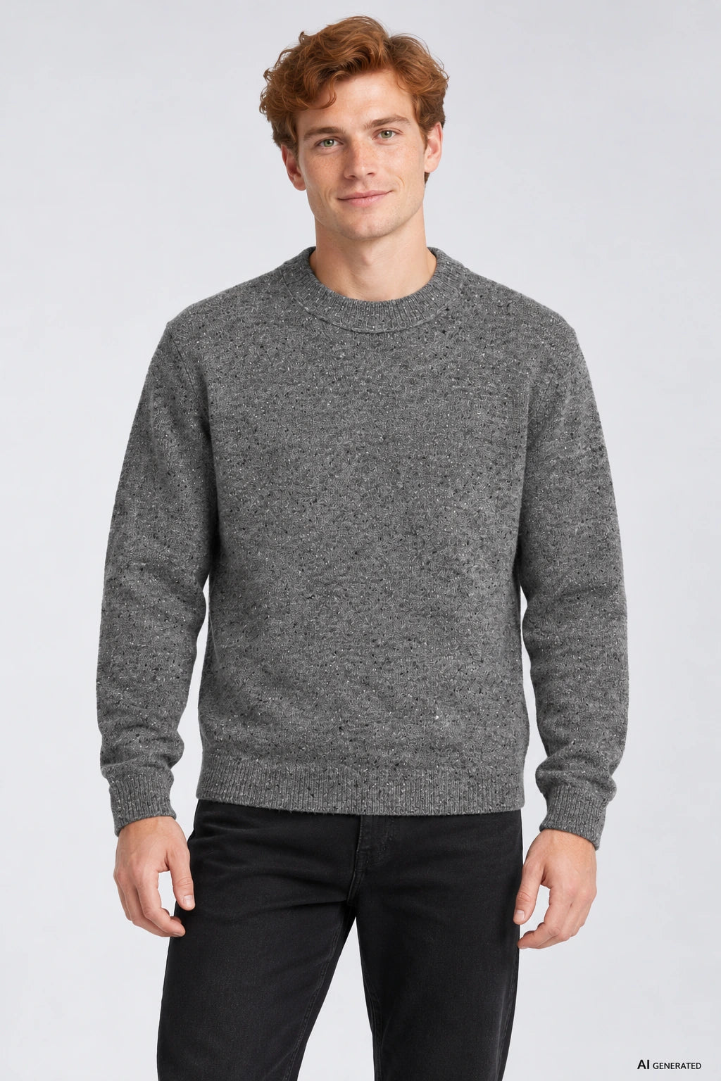 Camisola Tiffosi Emilio Homem — Cinzento numa pessoa virtual adulta; imagem gerada por IA