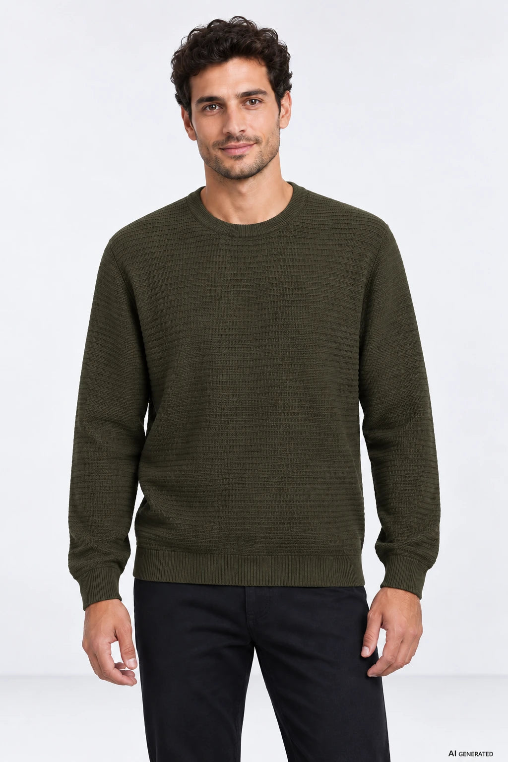 Camisola Tiffosi Eric Homem — Porto Grey numa pessoa virtual adulta; imagem gerada por IA