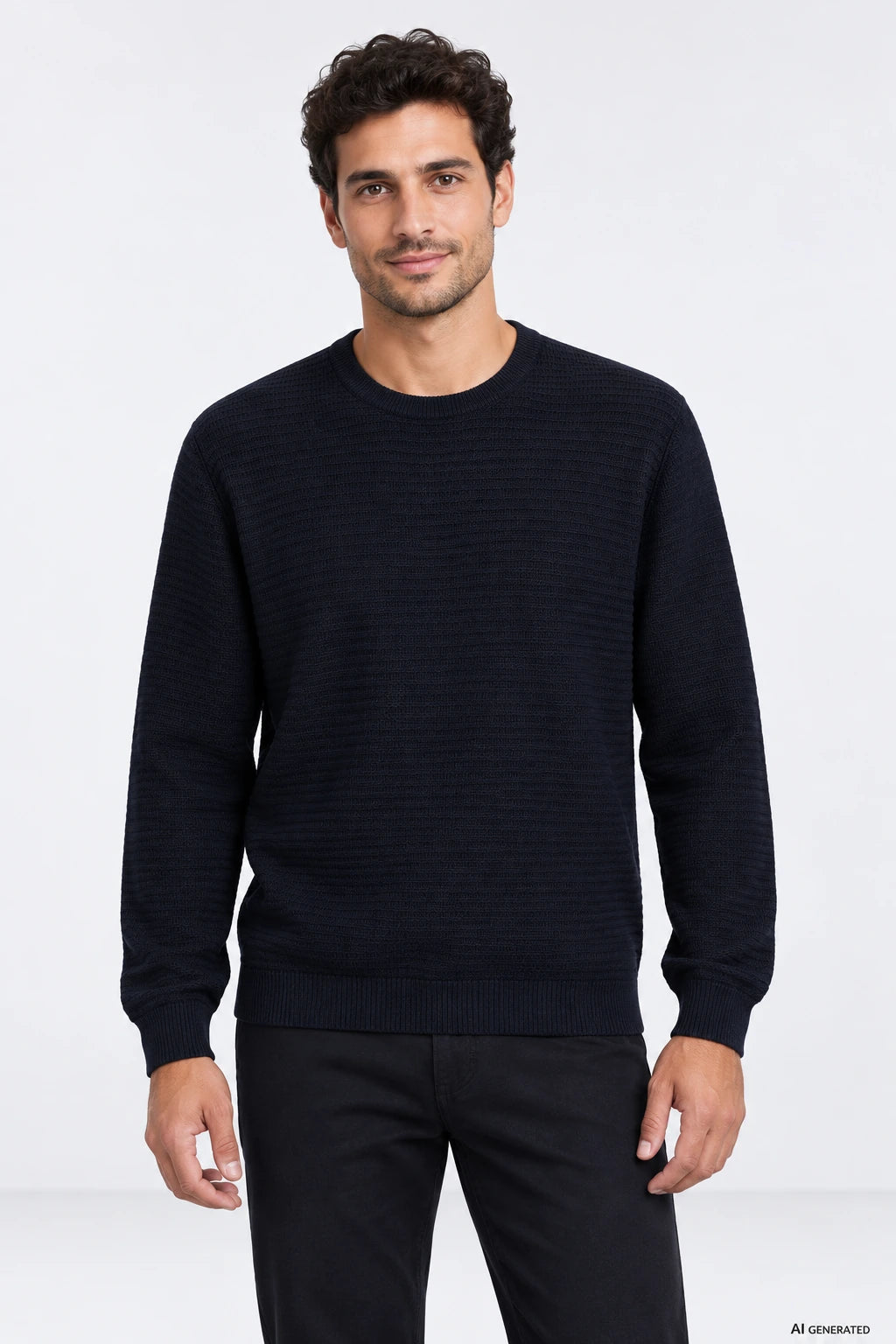Camisola Tiffosi Eric Homem — Twilight Blue numa pessoa virtual adulta; imagem gerada por IA
