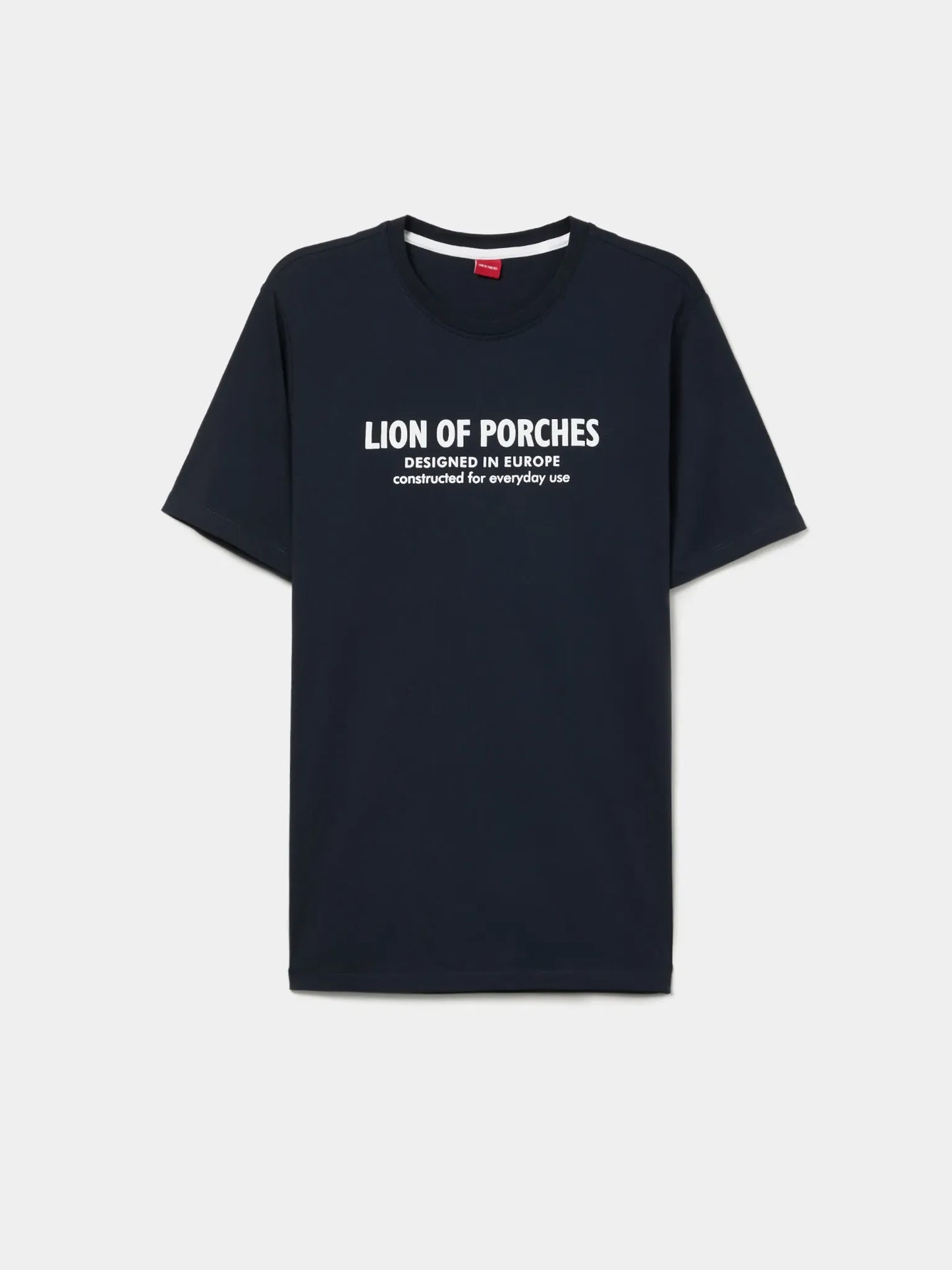 T-shirt azul-marinho Lion of Porches com lettering