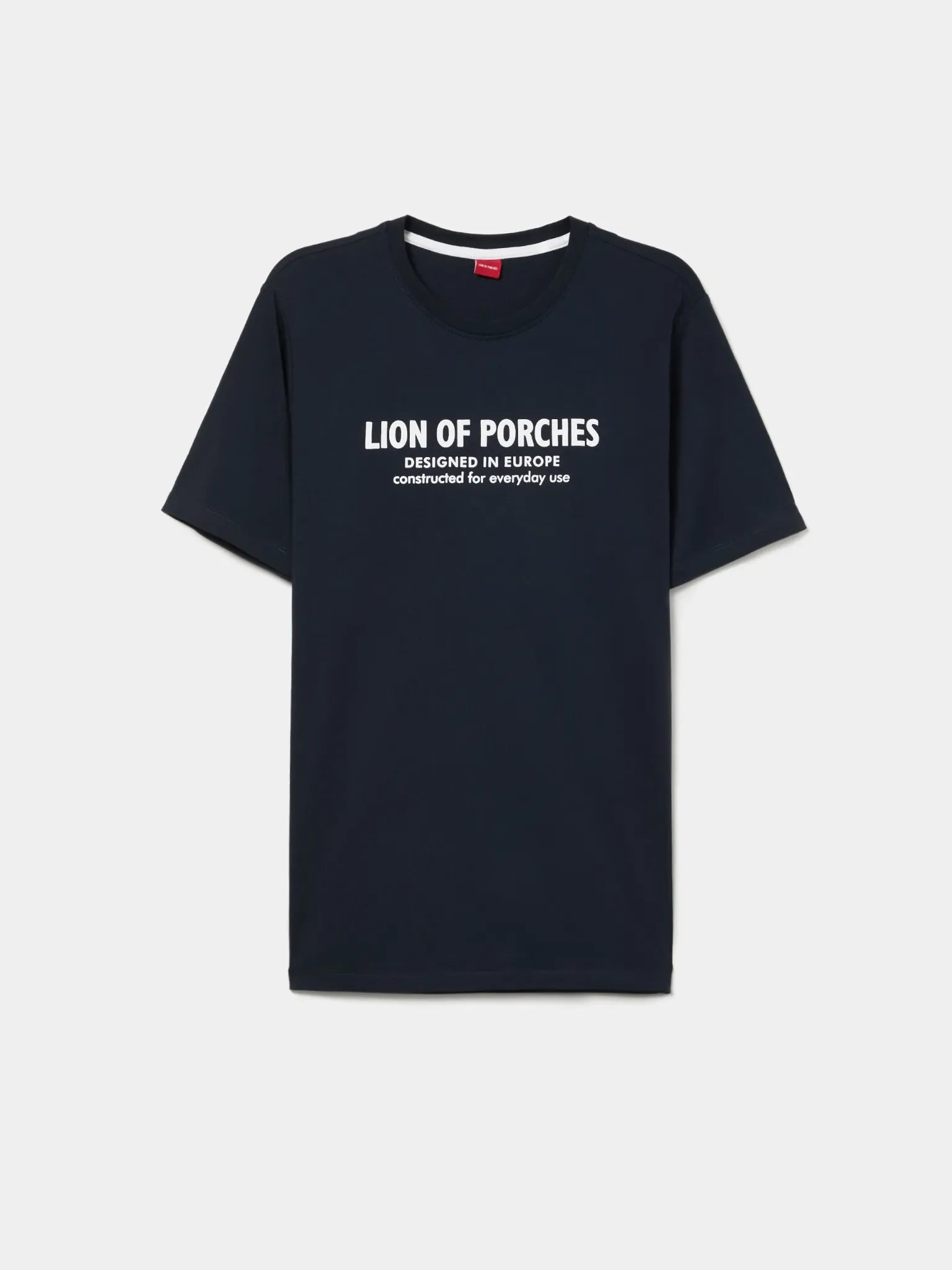 T-shirt azul-marinho Lion of Porches com lettering